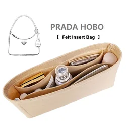 Adatto per Prada Hobo Bag Under Arm Cloth Insert Bag Organizer borsa per il trucco Organizer borsa interna da viaggio borse per cosmetici portatili