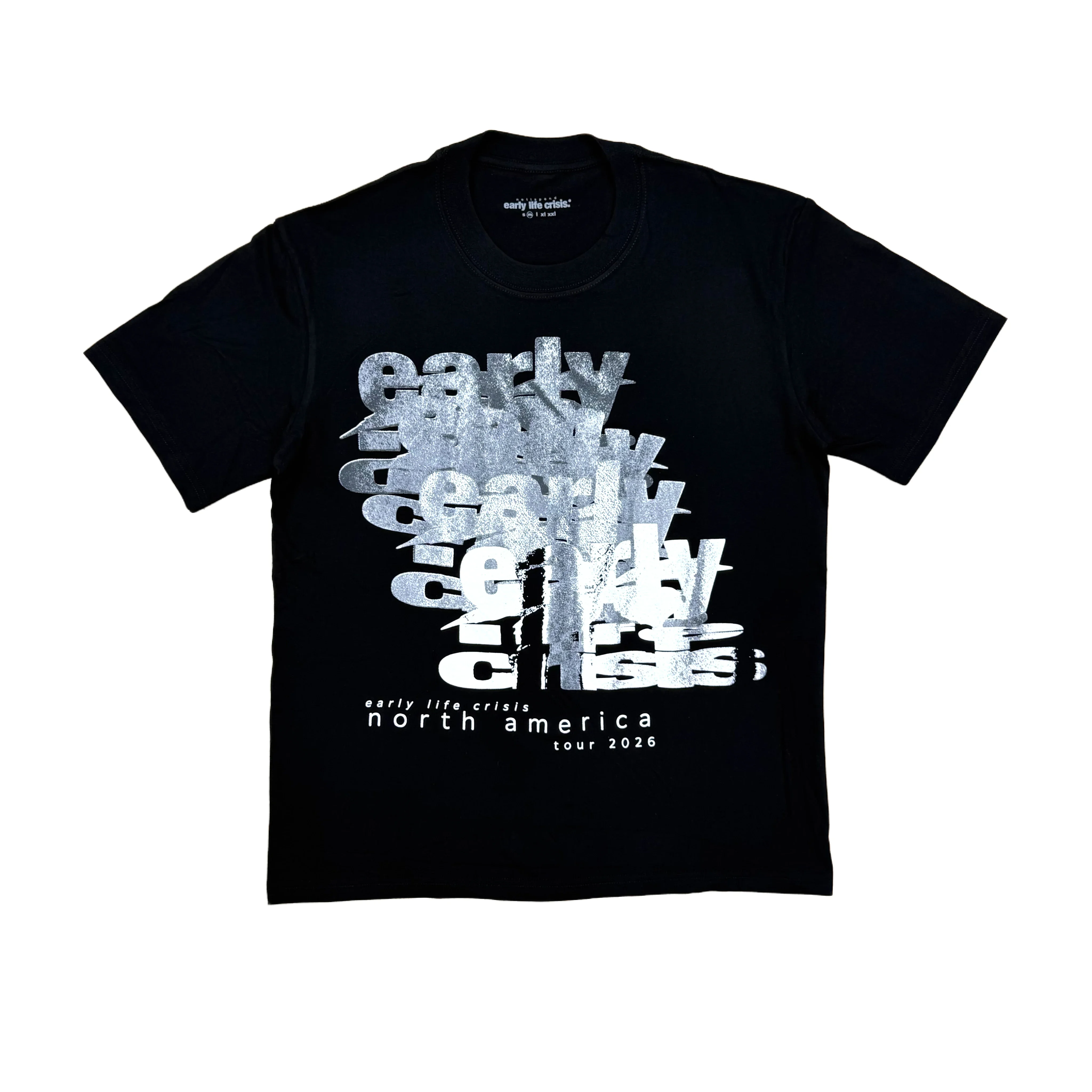 New Men Early Life Crisis North America Tour Merch T Shirts T-Shirt Hip Hop Skateboard Street Cotton T-Shirts Tee Top US E18
