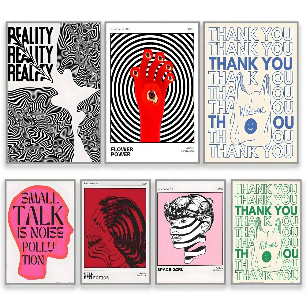 Abstract Free Mind Twisted Reality Rental Friendly Decor Cool Poster Prints Affordable Room Upgrades Poster