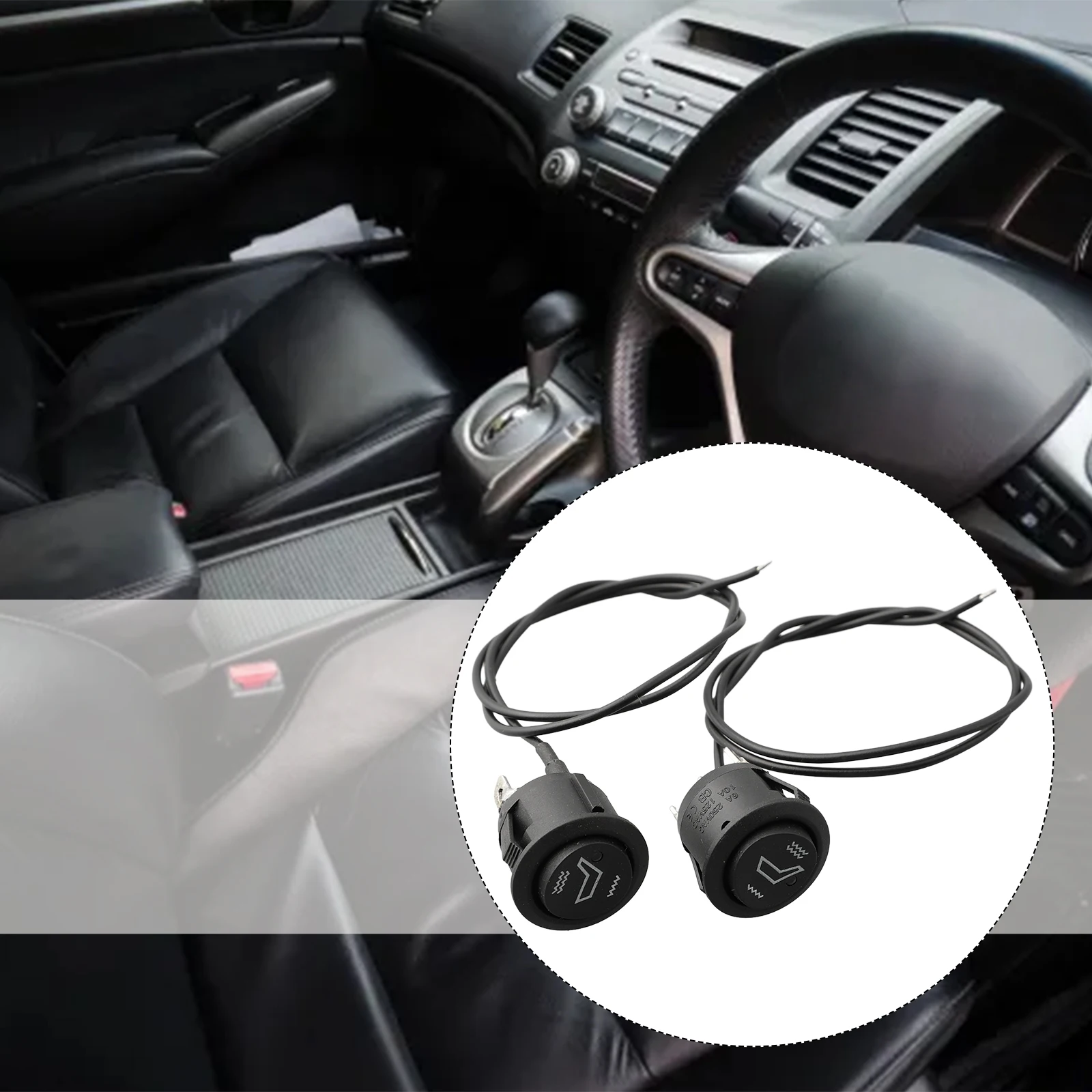 

Heated Rocker Seats Switch Motorcycle Accessories Round Heated Rocker 12V For All Cars 2Pcs Car Seats Boats Motorcycle