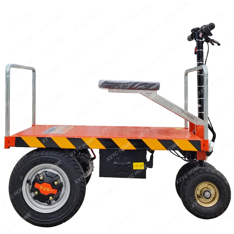 Electric folding trolley flatbed truck construction site portable small trailer tile elevator truck