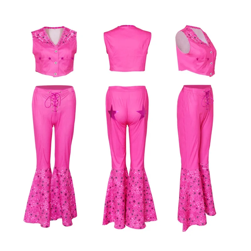 Costume de cosplay Barbi Ken pour hommes et femmes, costume de film chaud pour enfants, ensemble de vêtements d'Halloween pour garçons et filles, maillots de bain de plage de vacances