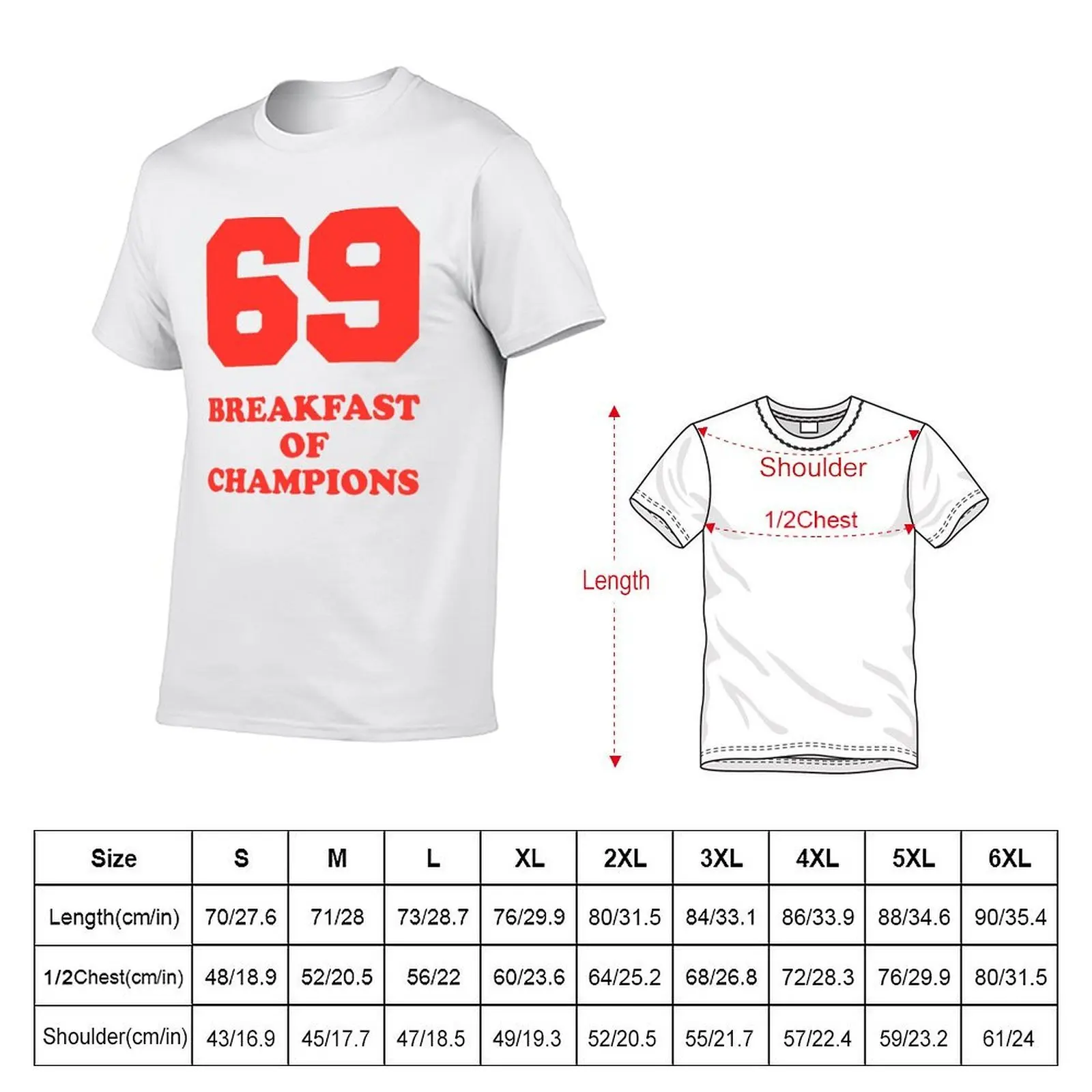 69 Breakfast of Champions T-Shirt shirts graphic anime tshirt mens tall t shirts