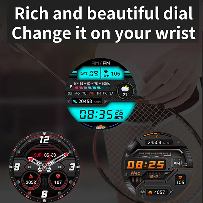 Wireless Calling Smart Watch Answer Call Full Touch Screen Sport Fitness Waterproof Smart Watch For Women Men Smartwatch