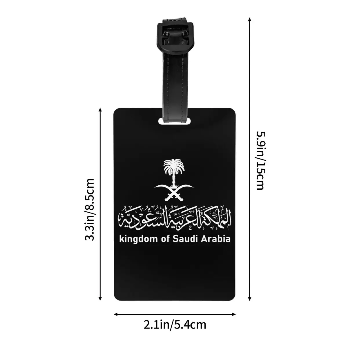 Custom Kingdom Of Saudi-Arabië Bagagelabels Op Maat Gemaakte Arabische Kalligrafie Embleem Bagagelabels Privacy Cover Naam Id-Kaart