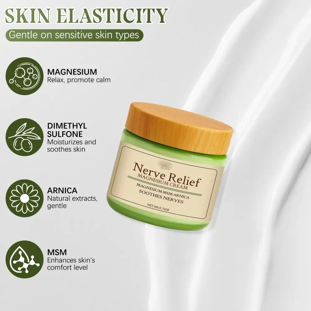 with MSM and Arnica Natural Magnesium Cream for Soothing Relief Relaxation Body Care Cream Mild Ingredients Body Lotion