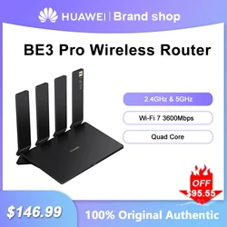 Oryginalny Huawei BE3 Pro Router bezprzewodowy wi-fi 7 3600 Mb/s wzmacniacz sygnału sieciowego czterordzeniowy 2.4GHz 5GHz gigabitowy wzmacniacz WiFi