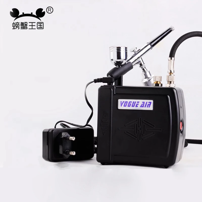 Dual Action Airbrush Kit with Safe Mini Compressor 0.3mm Nozzle Rechargeable For Gundam Models Making,Cake Decor,Model Painting