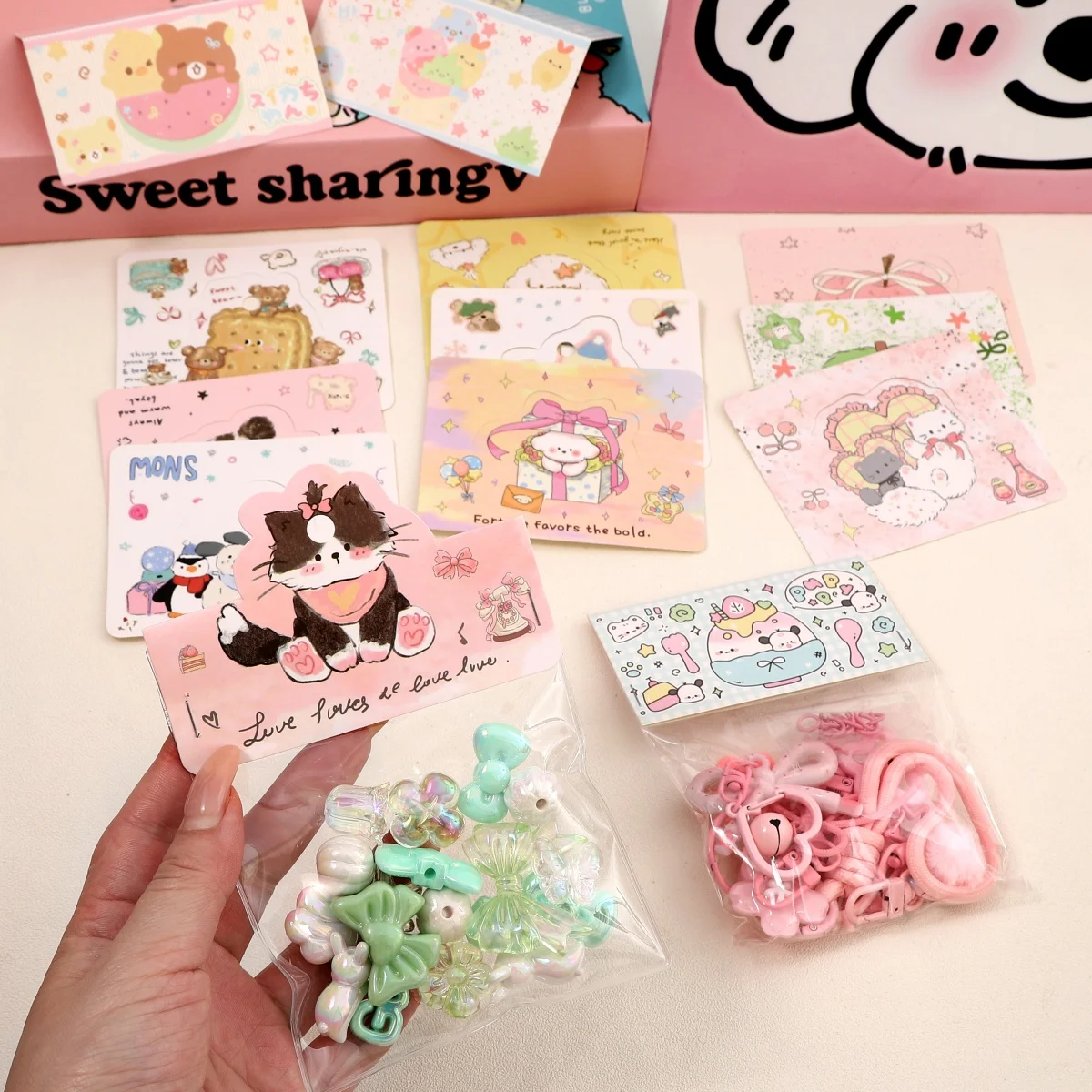 

12Sets/Bag Cute Colorful Cartoon Pattern Folding Paper Cards Multisize Jewelry Storage Bag Organizer Pouch Gift Package Supplies