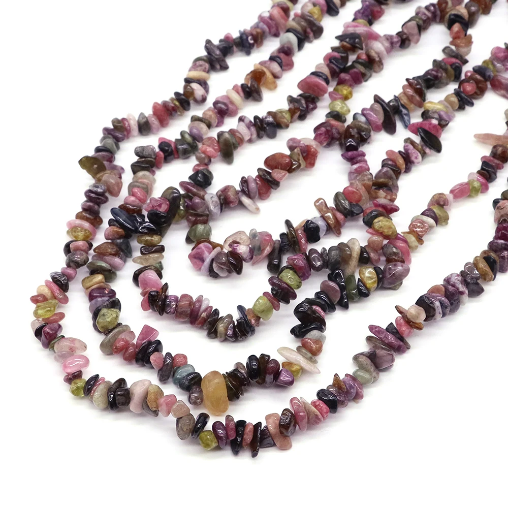 Irregular Natural Color Tourmaline Stone Gravel Chips Drilled Holes Bead For Jewelry Making DIY Necklace Bracelet Accessory Gift view 5