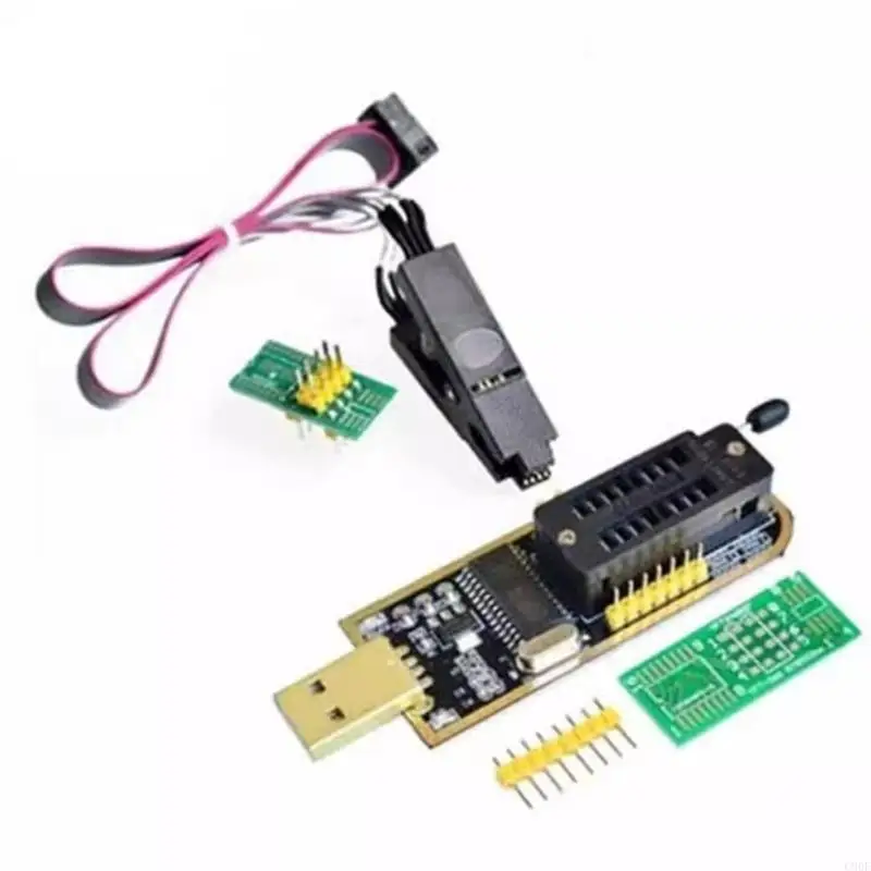 C90F 1 Set CH341A USB -пакет программистов для EEPROM BIOS с тестом ADAPTER 1,8 В SOIC8