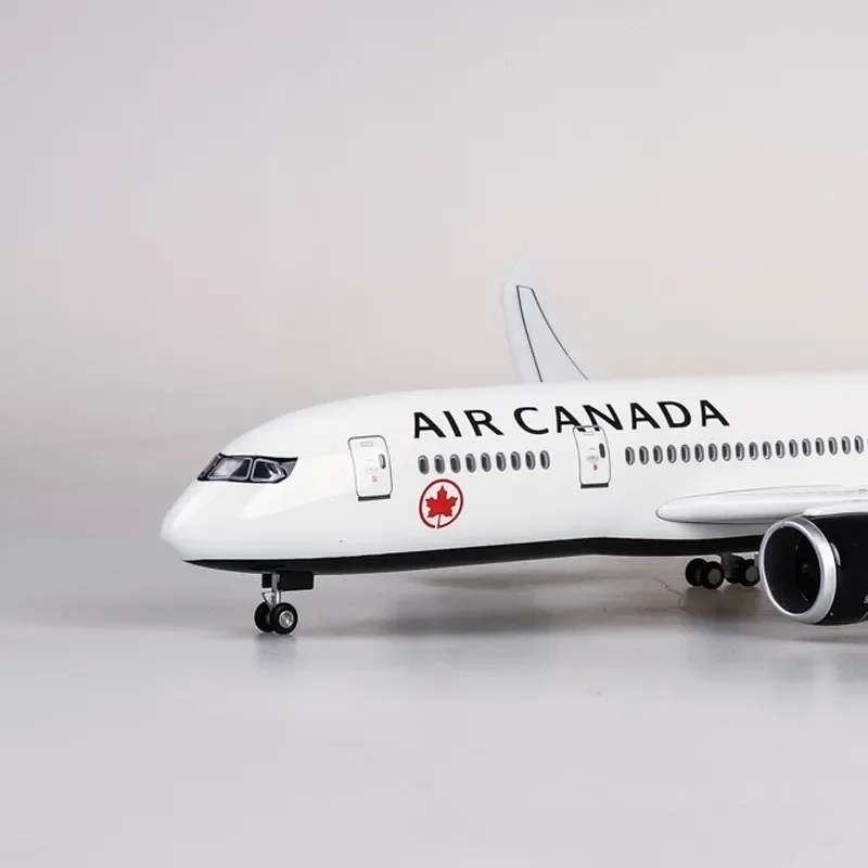 Imagem -02 - Air Canada Modelo Boeing B777 B787 Escala 1:157 47cm Plano de Resina Diecast Coleção de Aeronaves Ventilador Display Avião