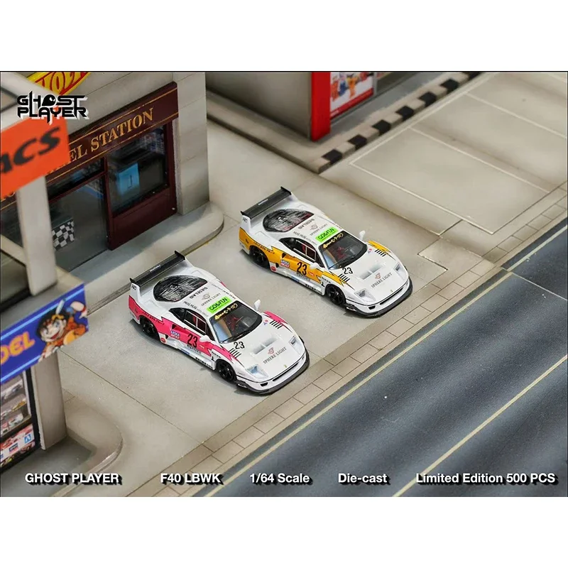 PreSale SW 1:64 F40 LBWK  Yellow Lightning Diecast Diorama Car Model Collection Street W64pon Warrior