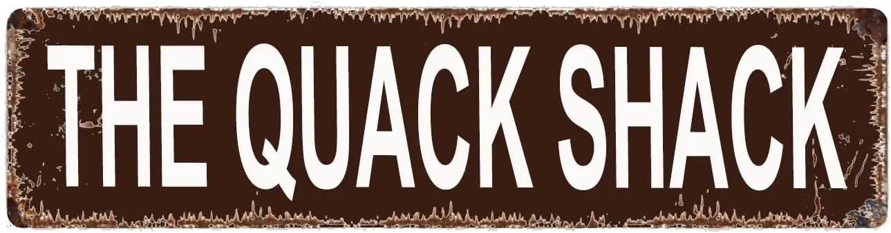 The Quack Shack Sign - Duck Waterfowl Chicken Coop Rustic Street Sign or Door Name Plate Plaque Home Pub Bar Wall Decor Retro Me