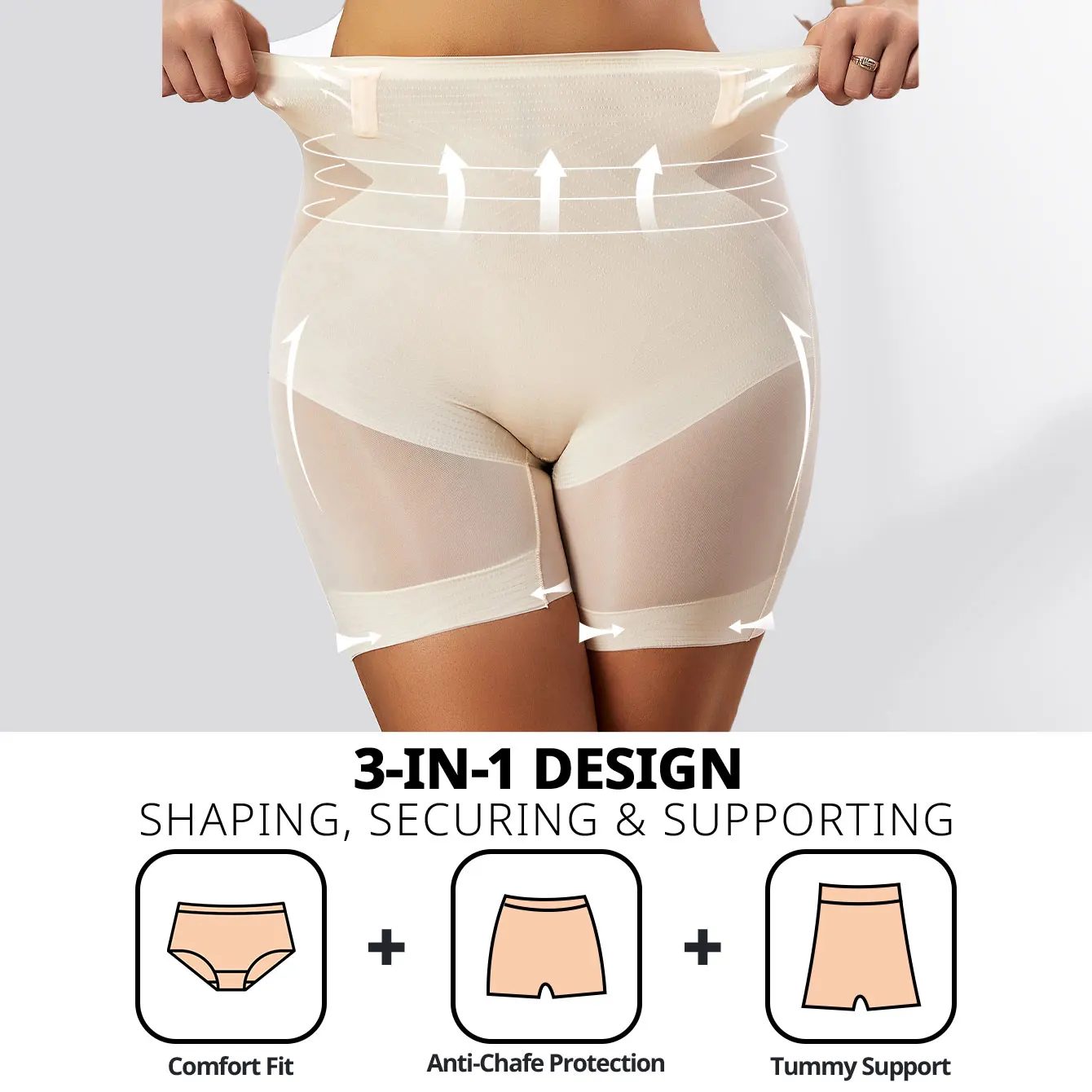 Ubau 1/2 pçs sem costura shorts de cintura alta calcinha para mulheres controle de barriga hip elevador calças de segurança de seda gelo roupa interior boyshorts boxer