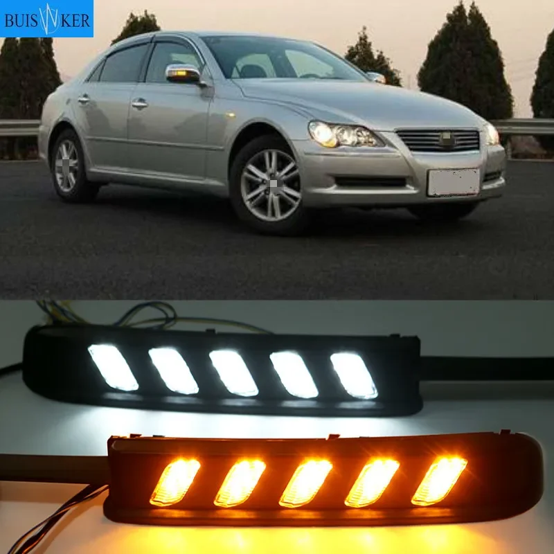 

1 пара дневных ходовых огней DRL, светодиодные противотуманные фары для Toyota MARK X REIZ 2004, 2005, 2006, 2007, 2008, 2009,