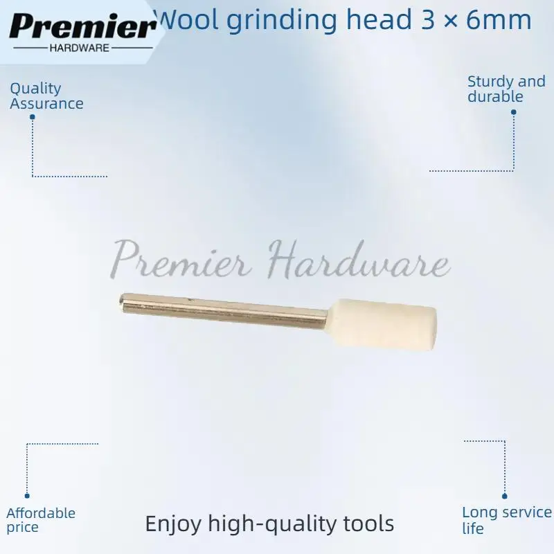 

Полировальный круг с шерстяным фетром, хвостовик 3 мм для шлифовальной дрели, вращающиеся инструменты, зернистость 6 мм
