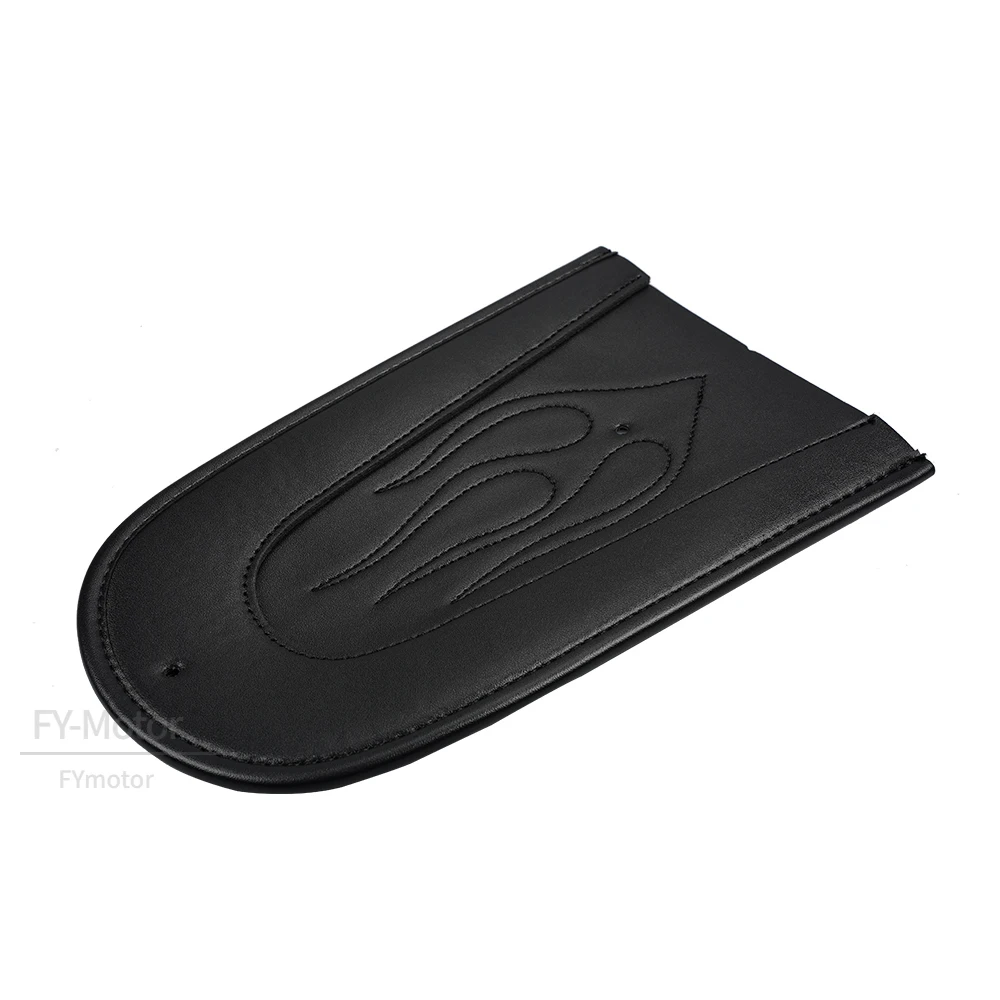 Capa de couro para motocicleta, assento solo com chama, para-lamas traseiro, almofada adequada para harley sportster xl 1200 883 xl1200 xl883 2004-2017