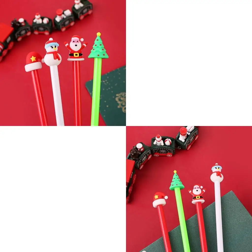 

4 шт., рождественская гелевая ручка с героями мультфильмов, школьные канцелярские принадлежности для женщин, студенческое