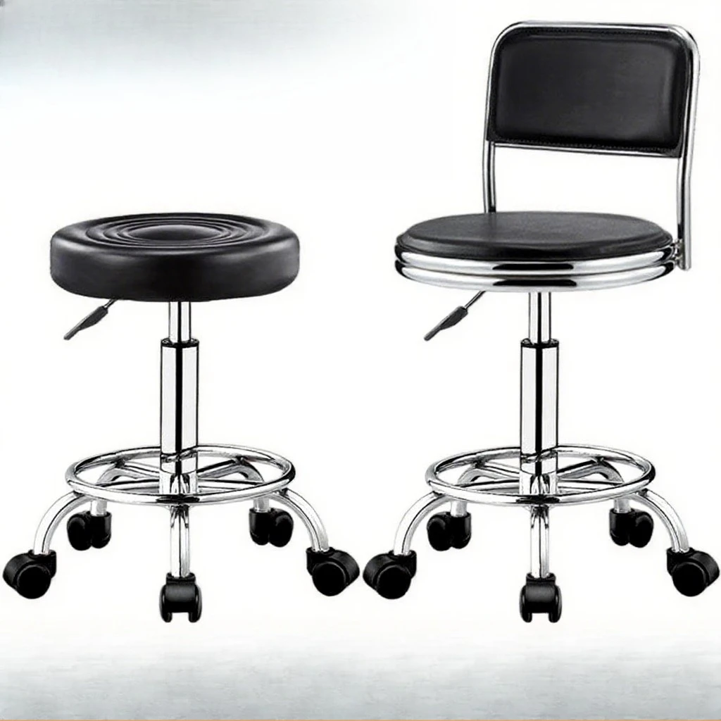 

Bar chair Big work stool Bar backrest chair Household rotating swivel chair Lifting stool Cashier tall beauty round stool