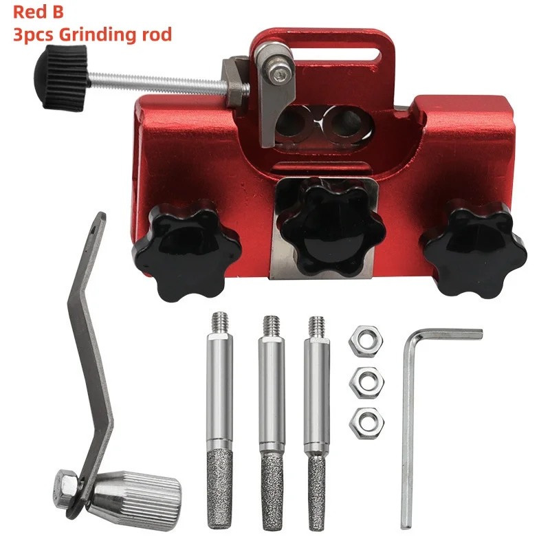 Portable Chainsaw Sharpener Kit - Electric Grinder with Grinding Stones for Woodworking Chain Sharpening