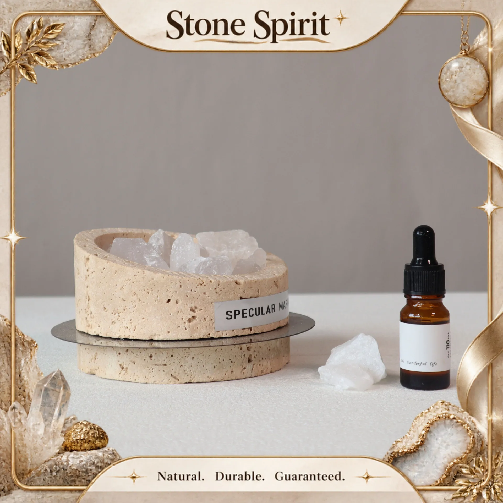 【Natural】Light Luxury Creative High-end Cave Stone Aroma Diffuser Decorative Piece Crystal Aroma Model Room Hotel Decoration