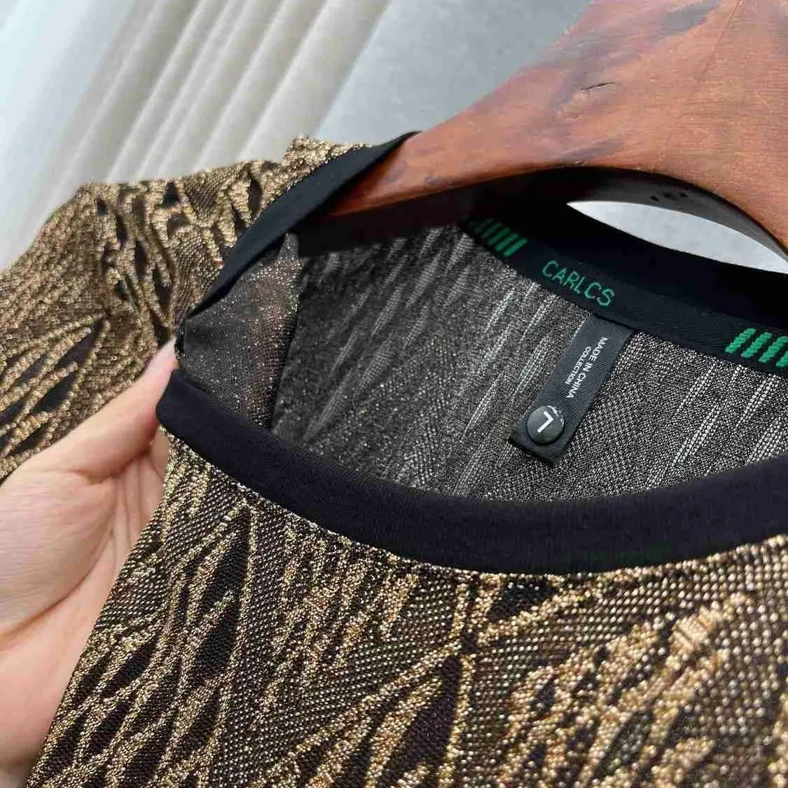 Summer Men Clothing New Ice Silk Jacquard Quick Dry Breathable Short Sleeve Tops Hollow Out Mesh Loose Print T-shirt O-neck Tees