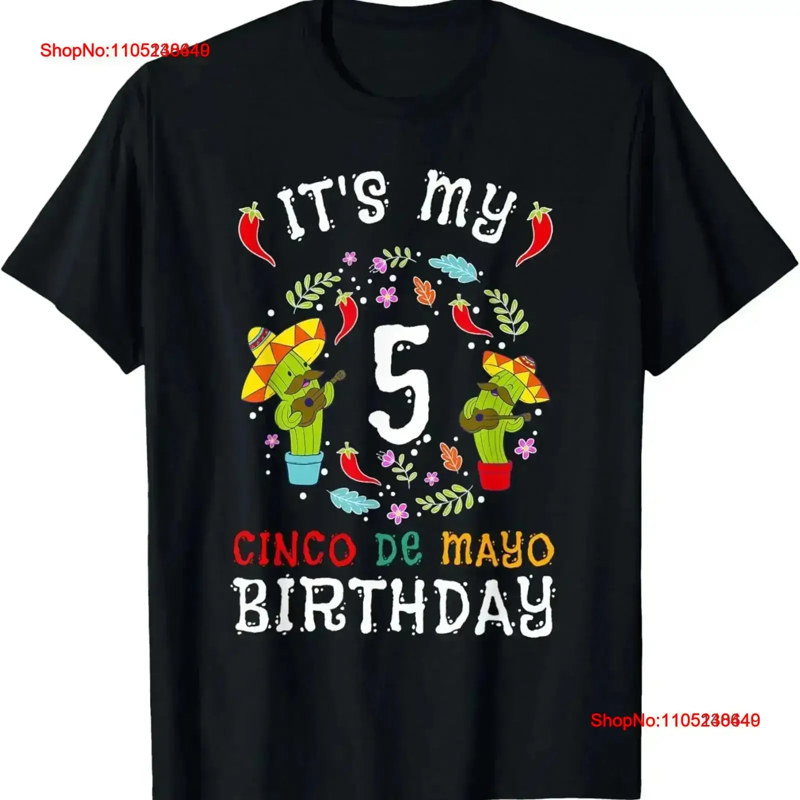 It's My 5th Birthday Cinco De Mayo Mustache Kids 5 T Shirt vintage Washed designer clothes Top For Everyday Wear Slightly