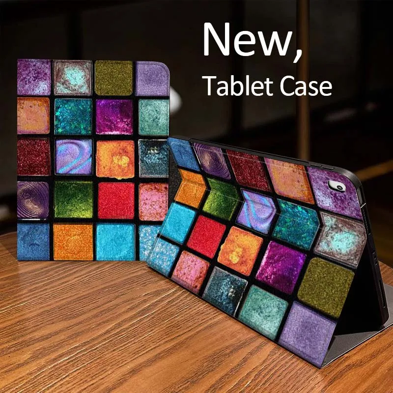 

Colorful Square Frame Wall Case For iPad Pro mini Air 1 2 4 3 5 6 7 8gen 9gen 11 M2 M3 M4 6th 7th 10th 11th Gen 2025 Tablet