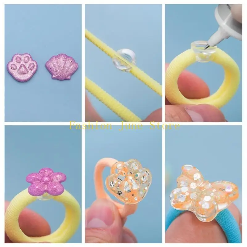 

N5KA Браслет изготовление для девочек искусство DIY Craft Star Heart Круглая силиконовая плесень Уникальная яркая резиновая