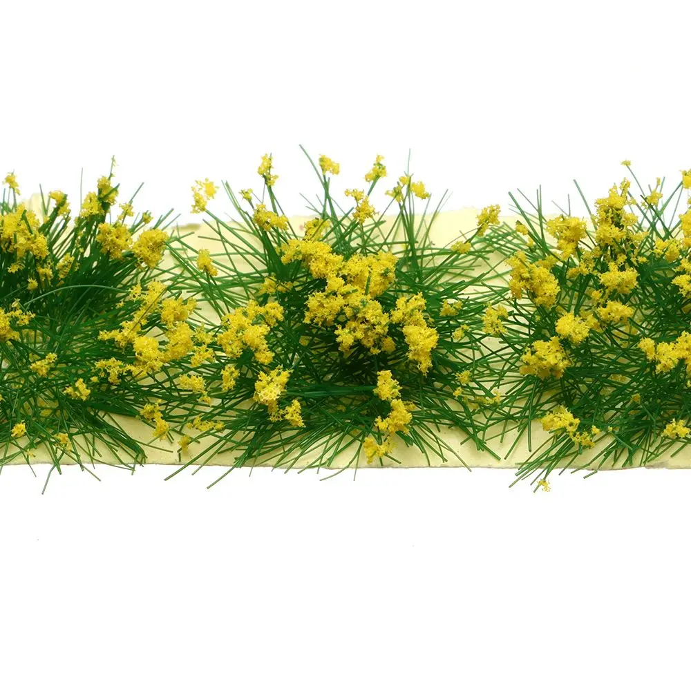 Durable Building Layout Static Scenery Model Landscape Wargame Flower Cluster Miniature Garden Decor Grass Tufts