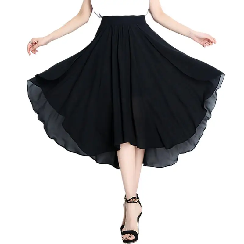 

Fashion Asymmetrical skirt candy color girls party skirts,sexy brand long chiffon skirts white black red