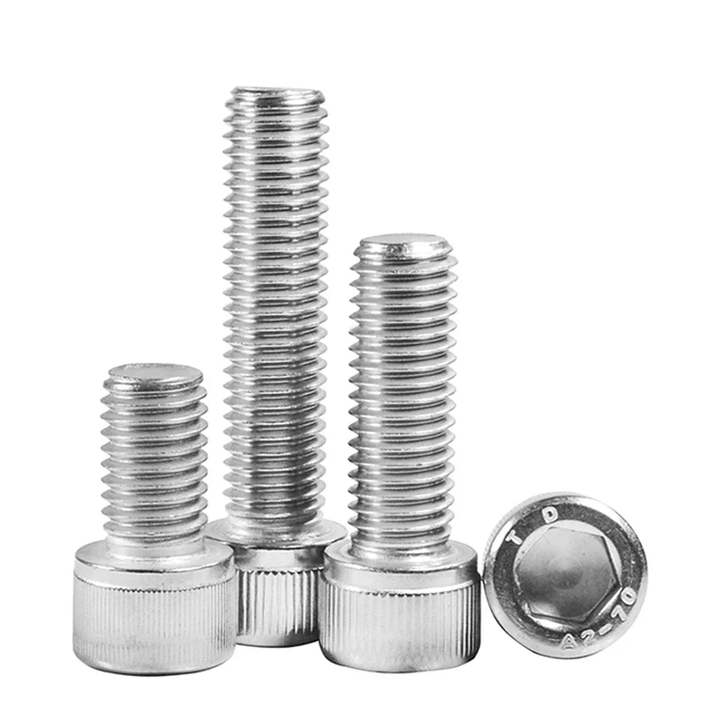 10pcs M3 M4 M6*6/8/12 / 16/20 304 stainless steel hexagon socket screw cup head extension hexagon socket head full thread bolt