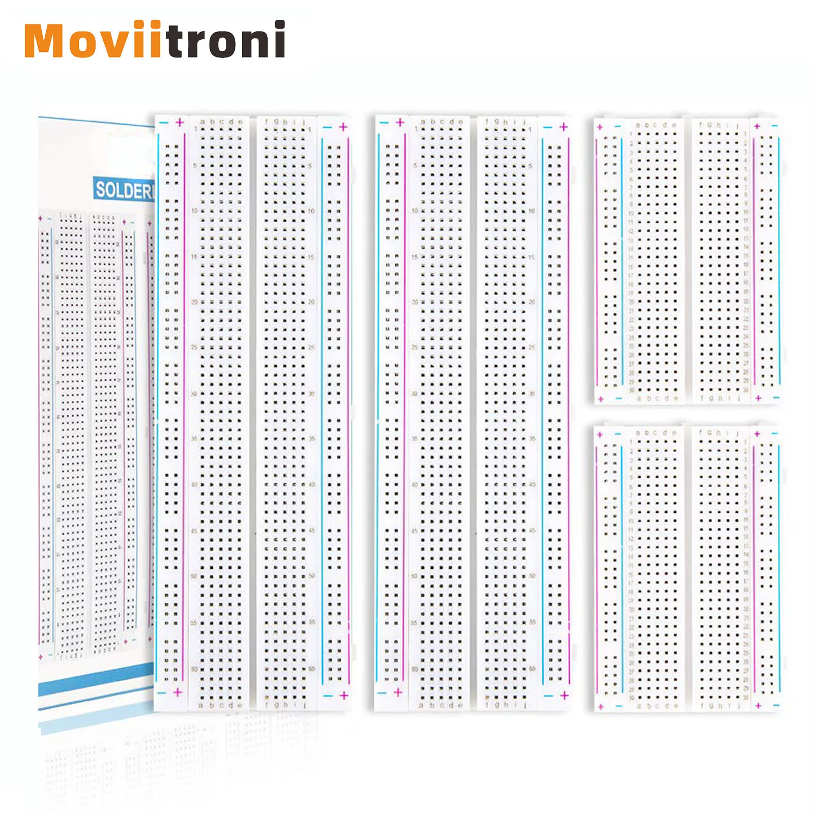 4pcs 400/830 Points Breadboard MB-102 Solderless PCB Test Boards for Proto Shield Distribution Connecting Blocks