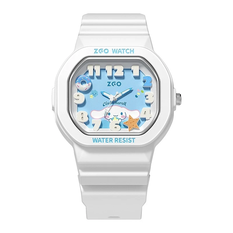 2024 Cinnamoroll Pochacco Watch Middle And High School Students Sport Waterproof Block Electronic Watch Children Birthday Gift