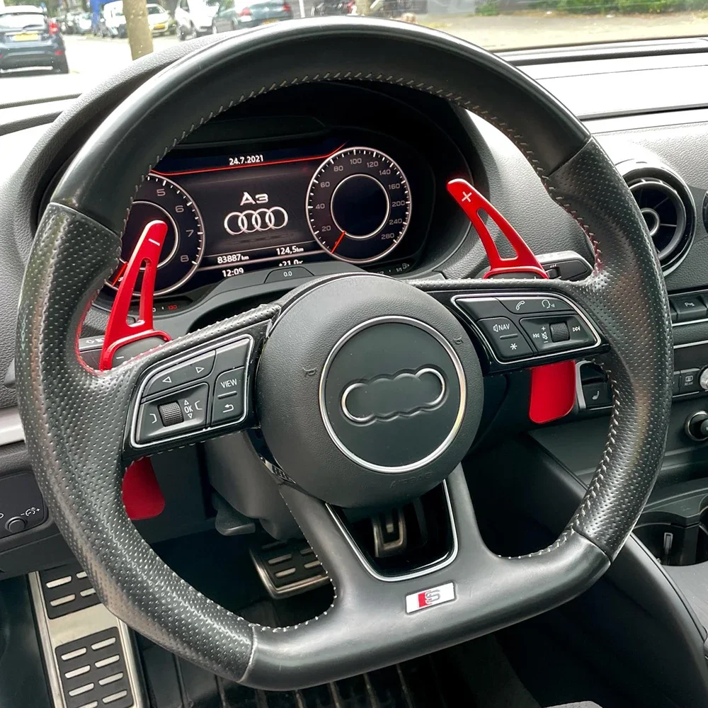 Lenkrad-Schaltwippe für Audi A3/S3 Facelift A5 S5 2017 A4 B9 Q7 2016–2017 TT TTS Verlängerung Getriebe Getriebe