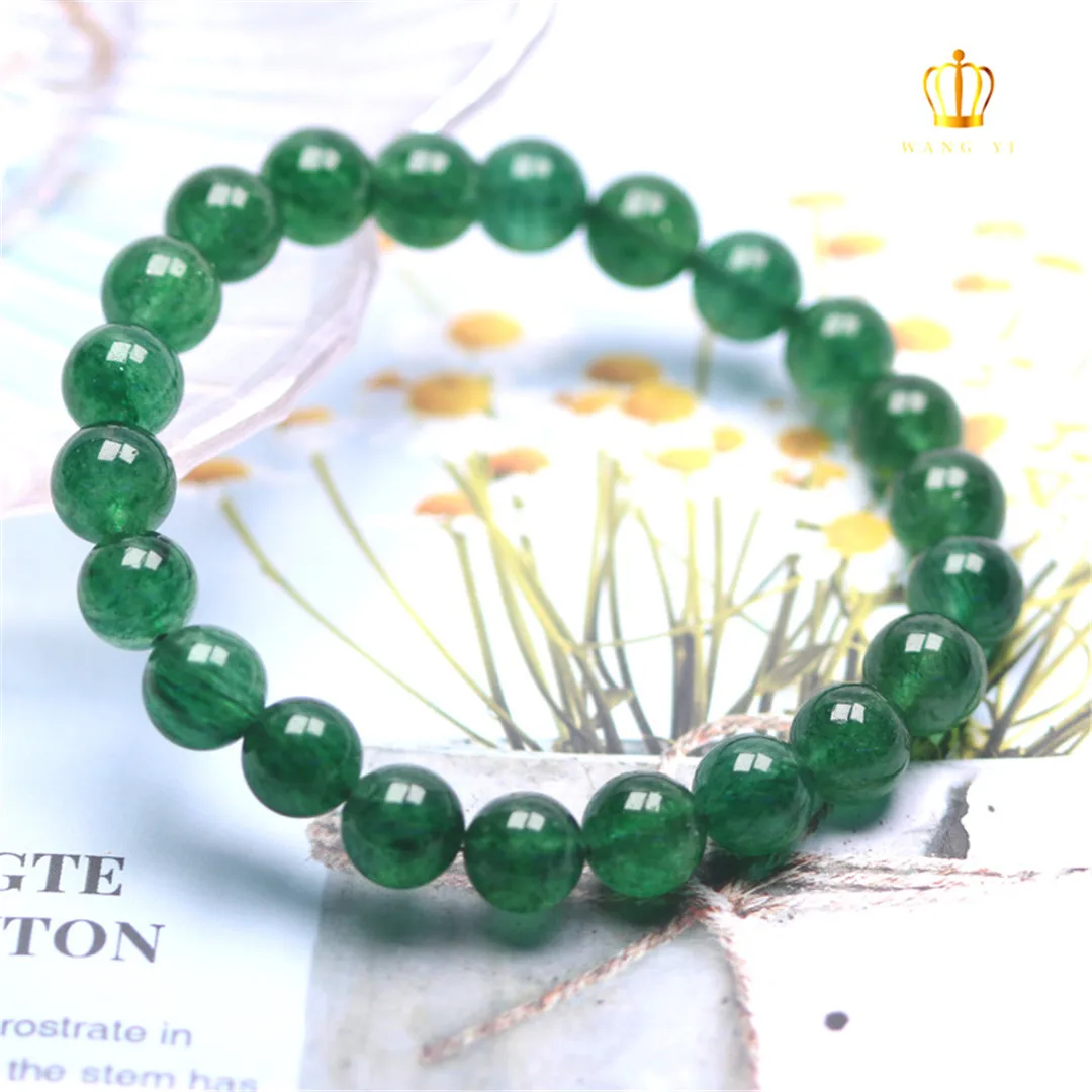 

Top Natural Green Strawberry Quartz Bracelet For Women Lady Man Gift Healing Gemstone Crystal Beads Strands Jewelry AAAAA 7-10mm