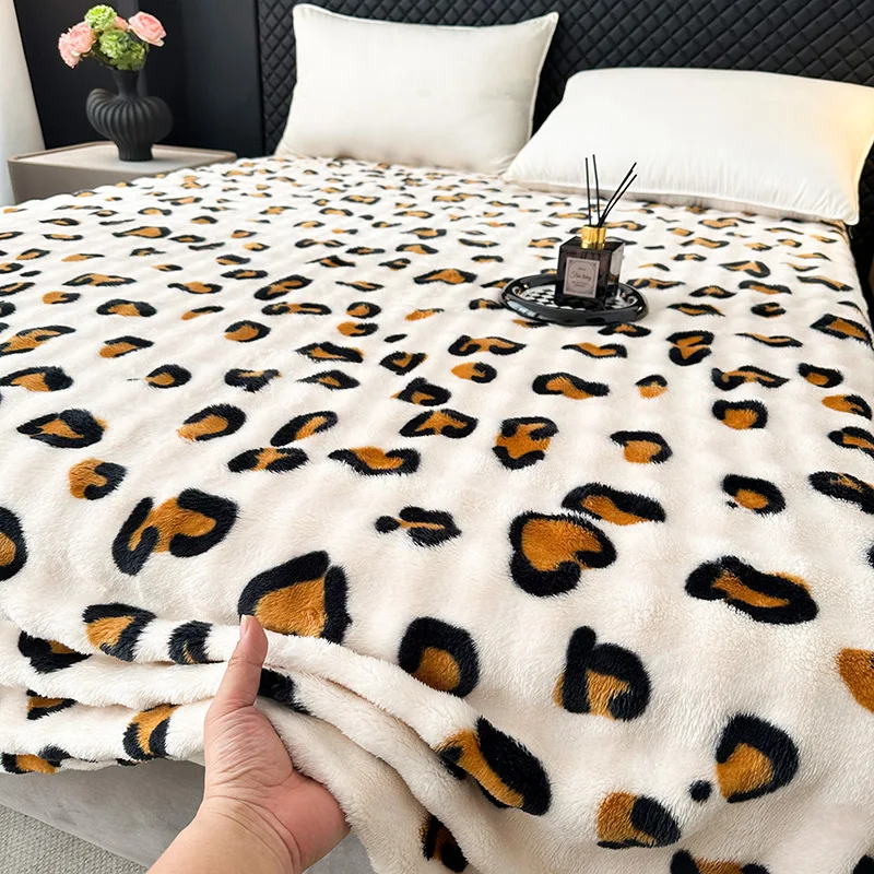 Bubble Fleece Thickened Sheet Single Piece Winter Student Single Fleece Coral Fleece Blanket Quilt Single Bed Blanket
