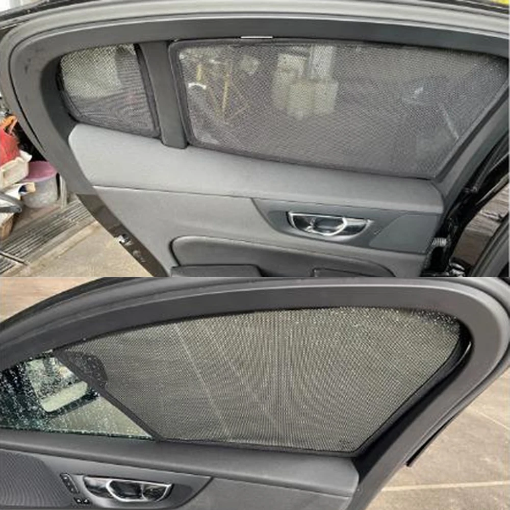 For Volvo S60 3RD S 60 2019-2024 Magnetic Car Sunshade Shield Front Windshield Curtain Rear Side Baby Window Sun Shade Visor