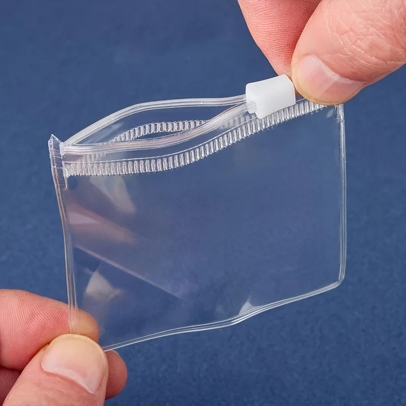 25 Stück transparente, wiederverwendbare Ziplock-Beutel – tragbare Aufbewahrungsbeutel für Schmuck, Kosmetik, Bürobedarf, kleine Gegenstände, Schmuckaufbewahrung