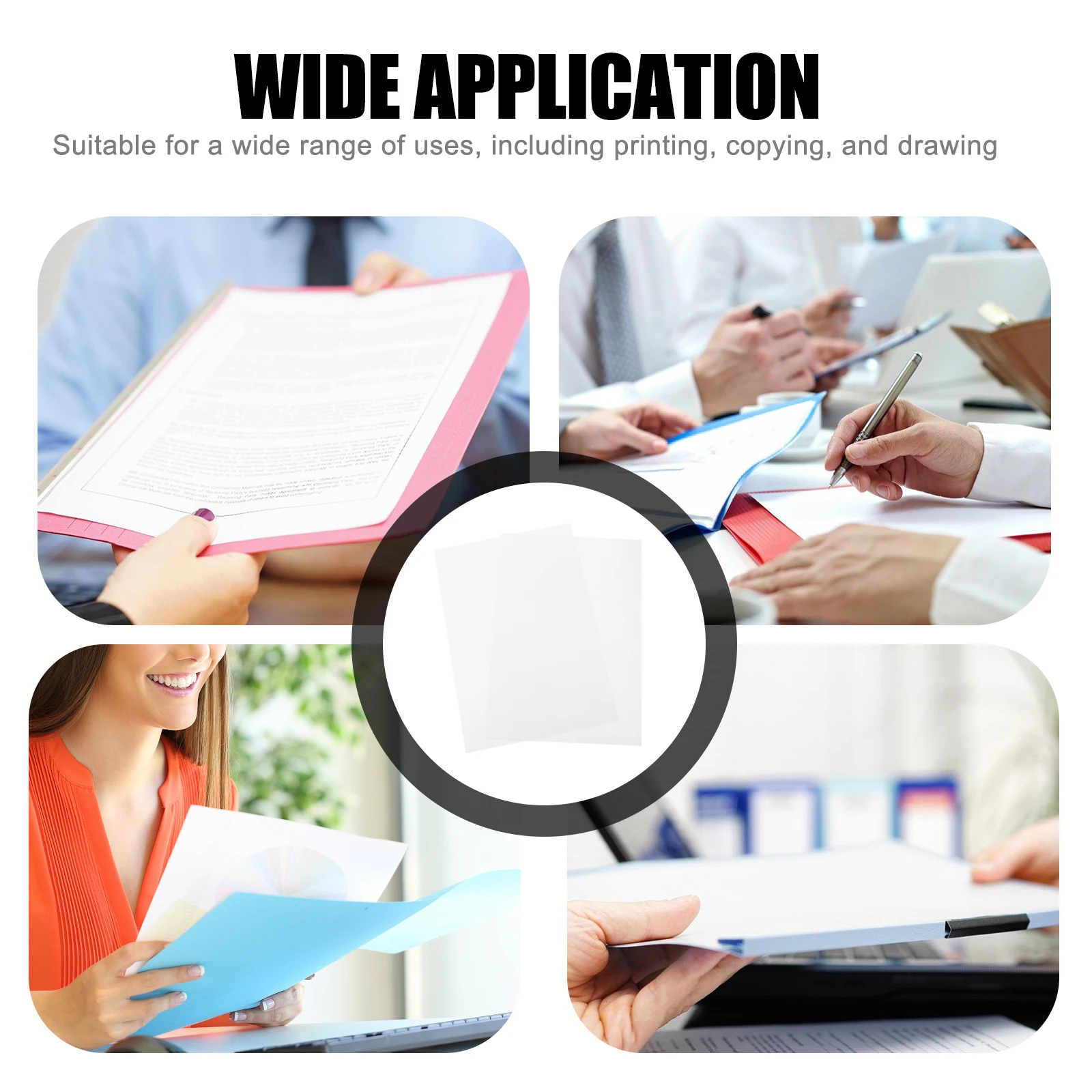 100 Sheets Thickened Printing Paper Drawing Copy & Printer Cardstock Bulk Office