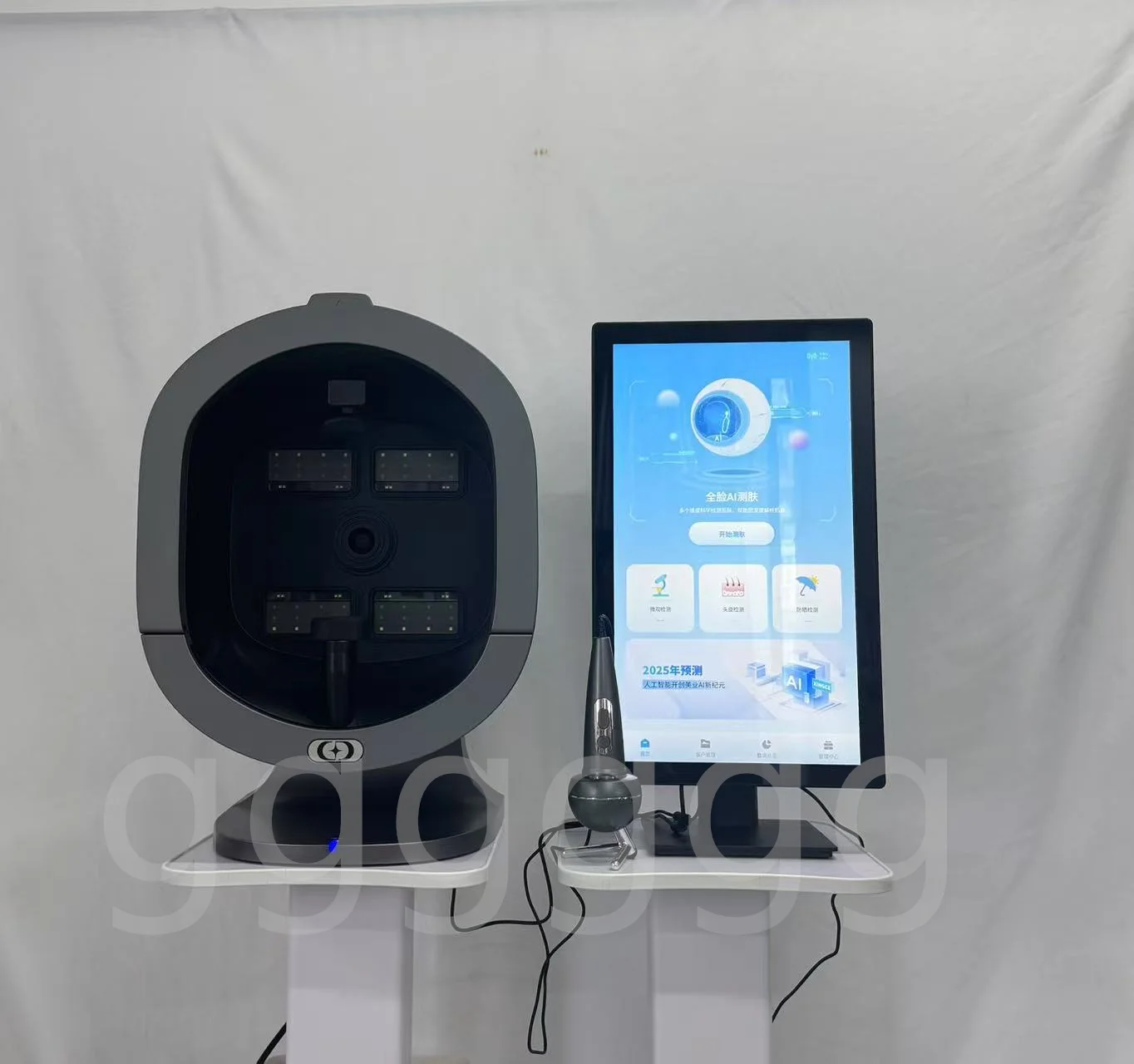 ミラー肌分析 8スペクトル 3Dインテリジェントミラー ウッドランプ フェイシャルスキャナー UV肌分析機 肌分析器