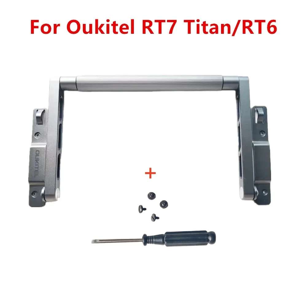 Nowy Oryginalny Uchwyt Metalowy na Tablet Oukitel RT7 Titan /RT6 RT8 RT2 RT9, Przenośny Stojak z Śrubami i Narzędziami