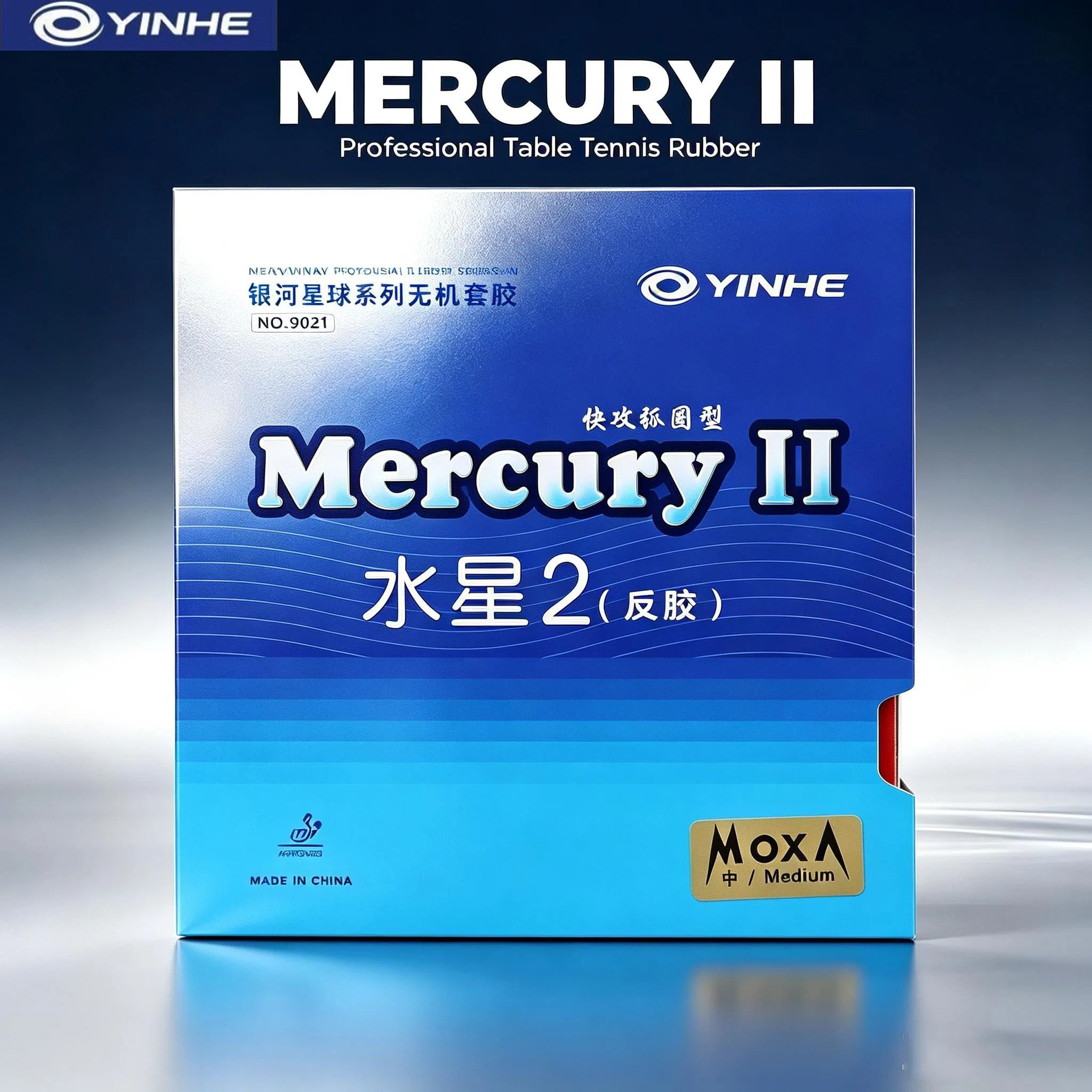 YINHE Mercury 2 Table Tennis Rubber With Cake Sponge Professional Pimples-in Ping Pong Rubber For Quick Attack With Loop