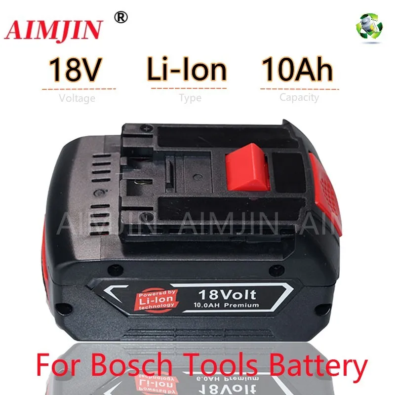 

BAT610G+AL1820CV for Bosch battery professional 18V 6.0AH Li-ion battery replacement with LED & charger 14.4V-18V