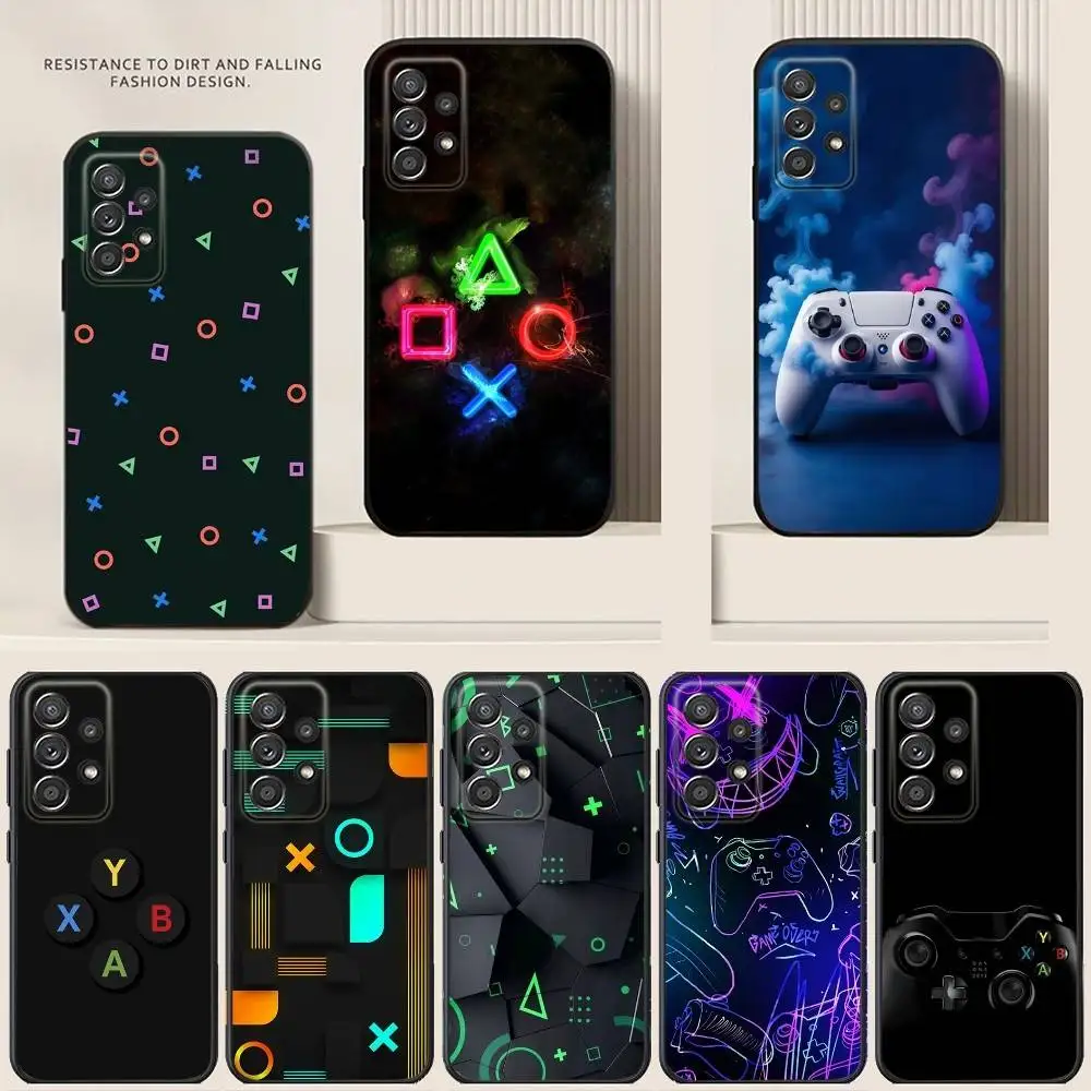 

Game Console Gamepad Gamer Phone Case For Samsung S24,21,22,23,30,Ultra,20,Plus,Note,10,9,Black soft silicone case