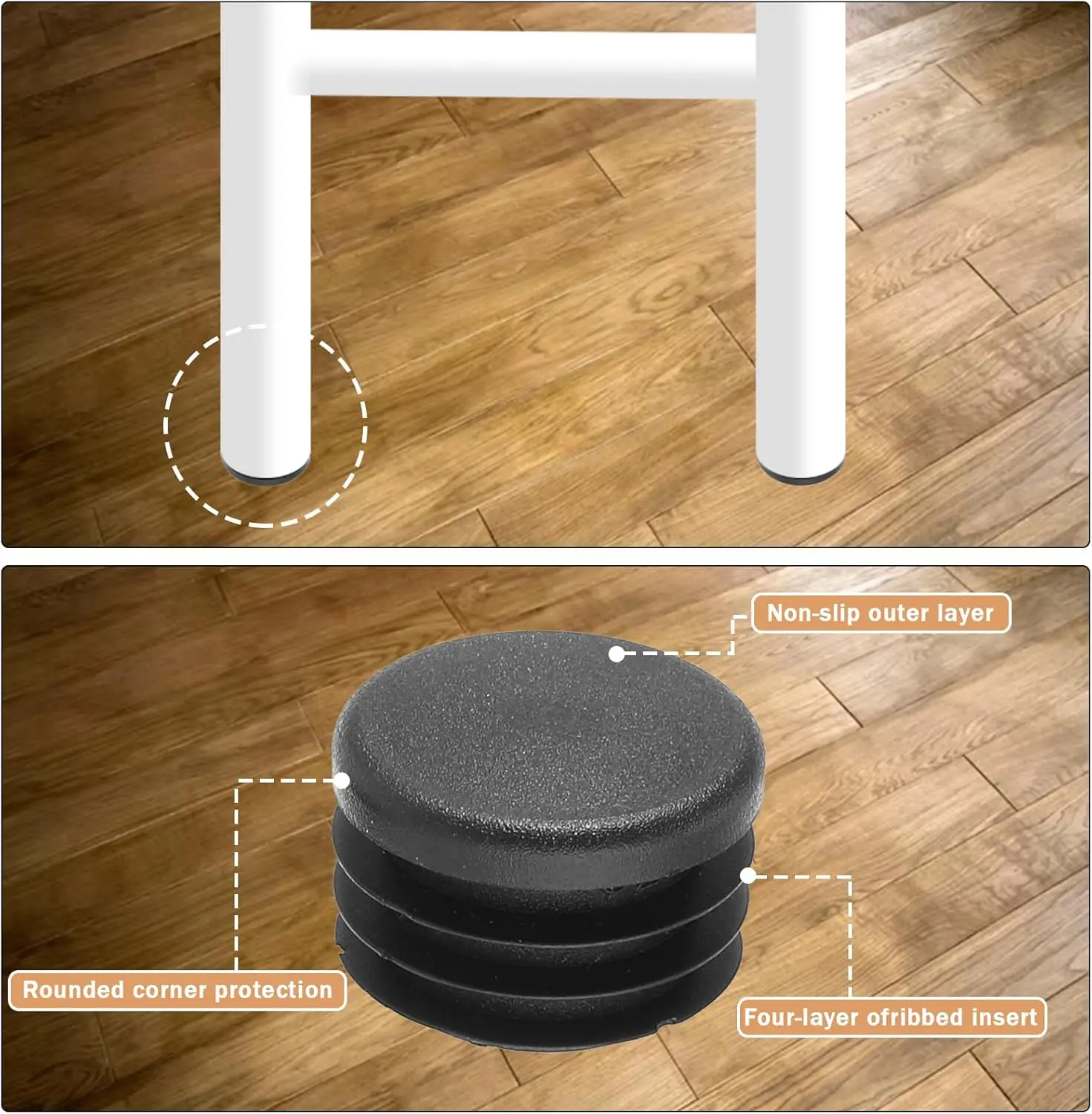 20/200pcs เก้าอี้ขา Caps Protector รอบพลาสติก End CAPS ท่อแทรกปลั๊กเฟอร์นิเจอร์ตารางเท้าท่อ End ฝาครอบฮาร์ดแวร์