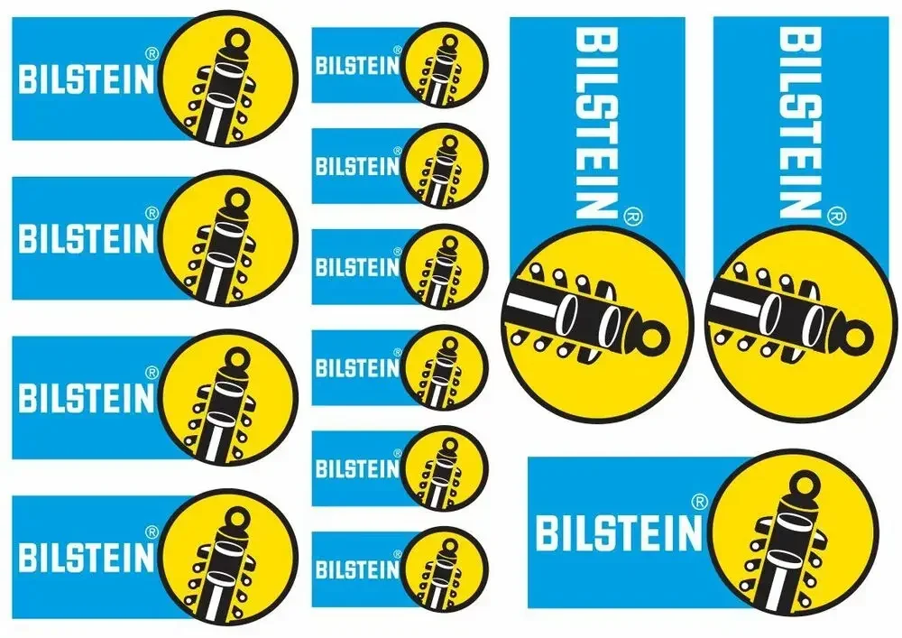 BILSTEIN Shock Absorbers Sign Waterproof  Motorcycle Sticker Car Decal Vinyl Cover Scratches PVC Set  Motorcycle Accessories