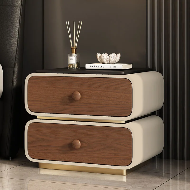 Modern Beautiful Nightstand With Drawers New Style Trendy Italian Bedside Table Large Capacity Mesita De Noche Bedroom Furniture