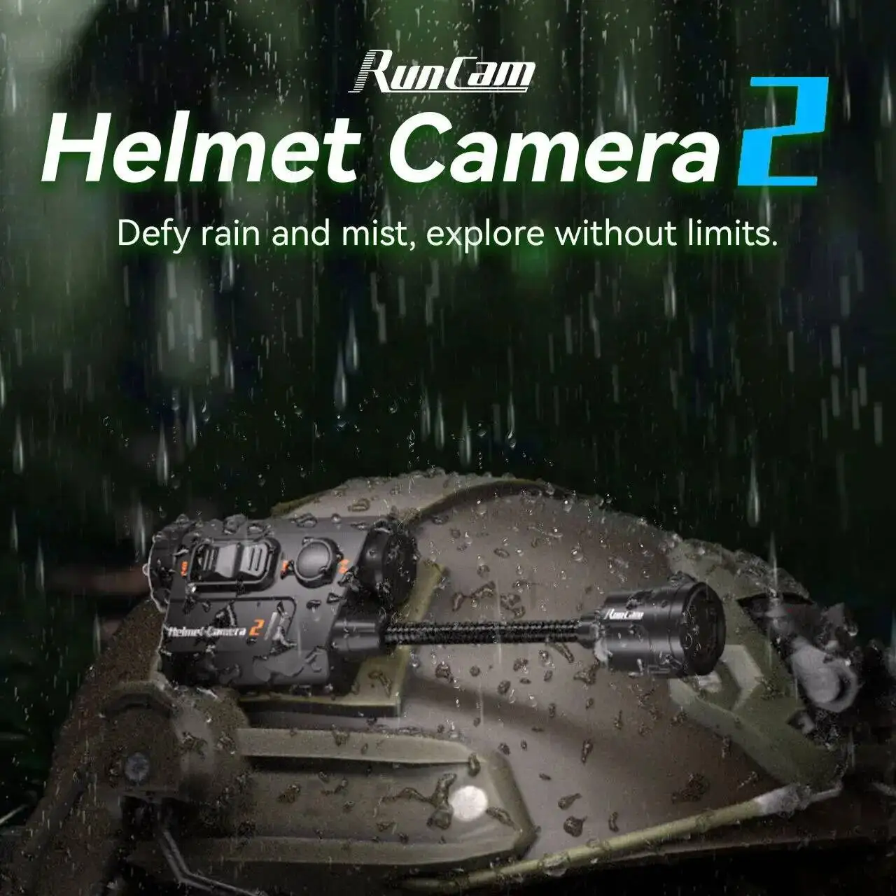 RunCam Helmet Camera 2 Night Vision Long Battery LifeDustproof and Waterproof 1920*1080 60fps APP Preview 5GHZ WIFI
